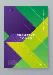 Colorful colourful modern vector abstract creative design shapes covers. Colorful gradient geometric design for poster, banner, brochure, leaflet, cover, magazine, or flyer.