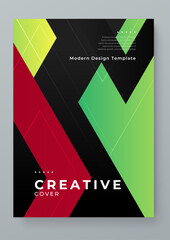 Colorful colourful vector abstract geometric business creative design cover. Colorful gradient geometric design for poster, banner, brochure, leaflet, cover, magazine, or flyer.