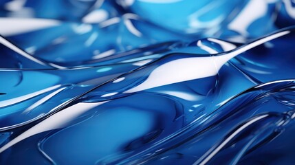 A colorful, glossy glass ribbon with a holographic, curved wave design. Design element is suitable for banners, backgrounds, and wallpapers. AI generated