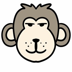 cute monkey animal cartoon icon