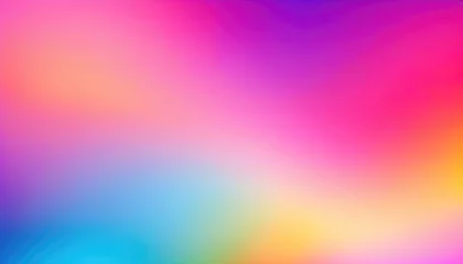 Wandcirkels plexiglas Holographic Unicorn Gradient colors soft blurred background © BACKART