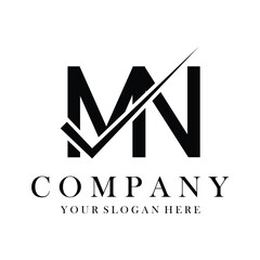 MN Letter Logo Design Template Vector. Creative initials letter MN logo concept.