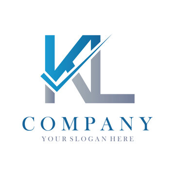 KL Letter Logo Design Template Vector. Creative initials letter KL logo concept.