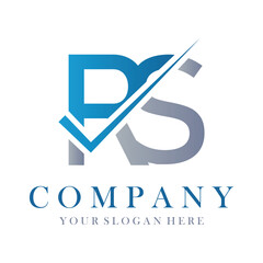 RS Letter Logo Design Template Vector. Creative initials letter RS logo concept.