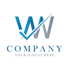 VW Letter Logo Design Template Vector. Creative initials letter VW logo concept.