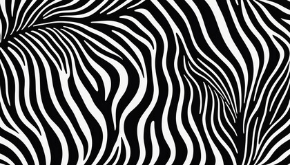 Black and White Zebra Pattern: A Striking Vector Design