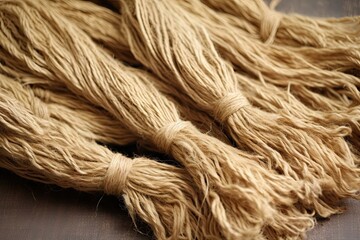 Hemp thread woven from raw hemp material