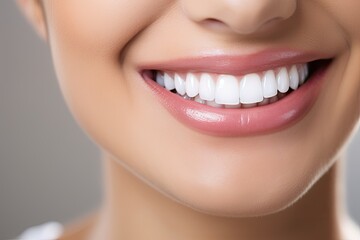 Ideal smile of young woman with healthy teeth