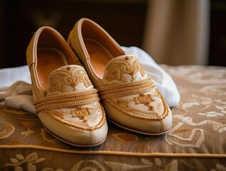 Indian groom wearing a Turban Sehra and Khussa shoes