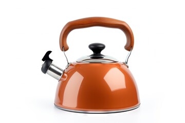 Isolated whistling kettle on white background
