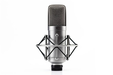 Isolated white background Studio microphone Condenser