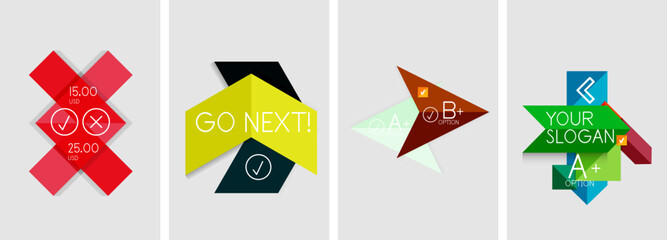 Set of minimal arrow posters. Vector illustration For Wallpaper, Banner, Background, Card, Book Illustration, landing page