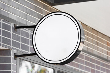 Round Signboard with White Background for Company Logo