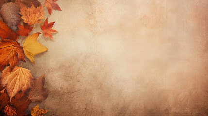 texture autumn leaf background with room for copy space