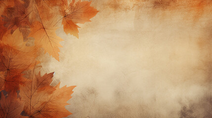 Naklejka na ściany i meble texture autumn leaf background with room for copy space