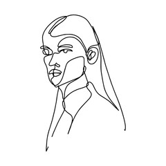 business woman line art