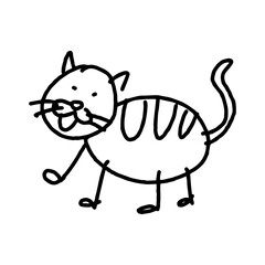 cartoon cat hand drawn