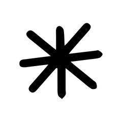 simple star hand drawn symbol