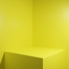 room with yellow walls