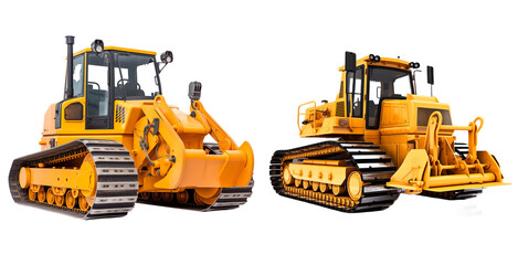 PNG Set of bulldozer isolated on transparent background