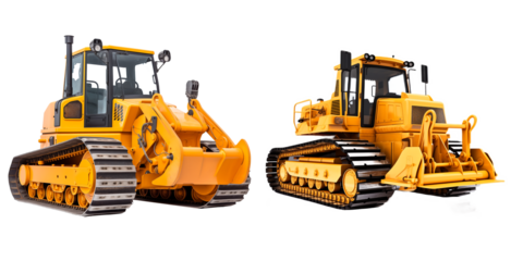 PNG Set of bulldozer isolated on transparent background