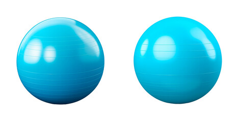 PNG Set of fitness ball isolated on transparent background