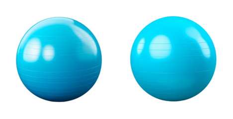 PNG Set of fitness ball isolated on transparent background