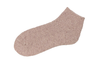 Light beige sock isolated on a white background.