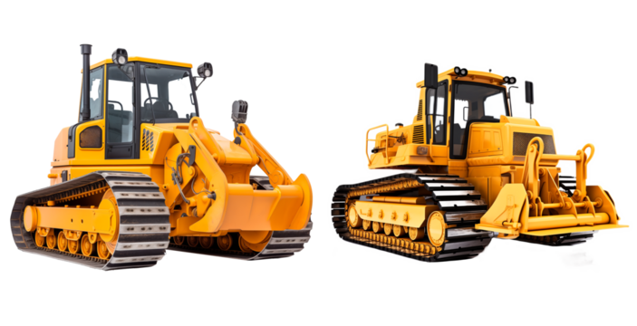 PNG Set of bulldozer isolated on transparent background