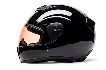 Motorcycle helmet isolated on white with clipping path