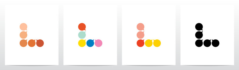 Talk Balloon Forming Letter Logo Design L
