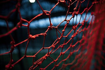 Only baseball in batting cage net