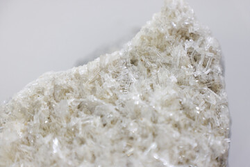 Celestine mineral texture of crystals, citrine semigem geode crystals geological mineral isolated