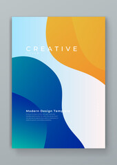 Colorful colourful vector creative design abstract shapes cover. Minimal brochure layout and modern geometric report business flyers poster template.