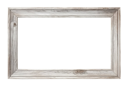 An original wooden picture frame on a transparent background. The template for the image.
