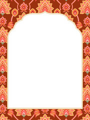 インド風文様のフレーム（縦向き）