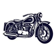 Motorcycle Monochrome Style Drawing Vector