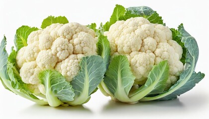 Cauliflower isolated on white background.