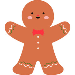 Obraz premium Christmas Gingerbread Person Illustration