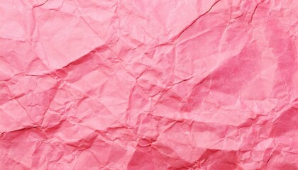 Fototapeta premium The pink crumpled paper background.