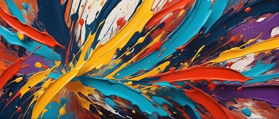 abstract expressionism style with bold abstract paint color splash, high quality