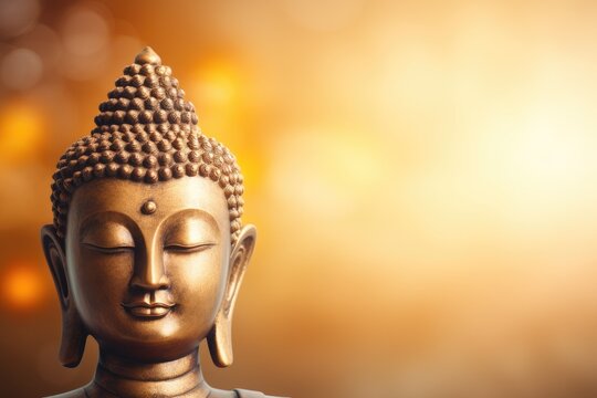 Asian religious concept of Buddha embodying wisdom peace and enlightenment