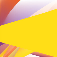 Abstract gradient background with vivid coloring, yellow banner vector template