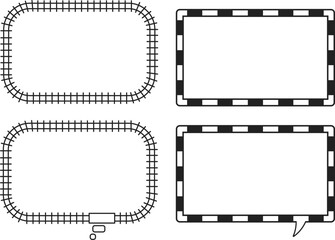 線路　枠　ふきだし