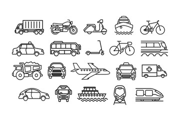 Transportation Icon Collection