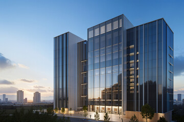 Obraz premium Human-Centric Spaces: Modern Architecture and Experience. generative AI.