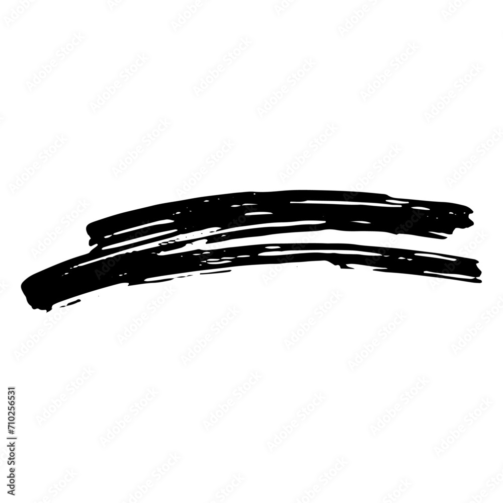 Poster Black brush strokes. Vector paintbrush. Grunge design elements. Rectangle text boxes. Dirty distress texture banners. Ink splatters. Grungy painted objects.. line brush grunge underline shapes