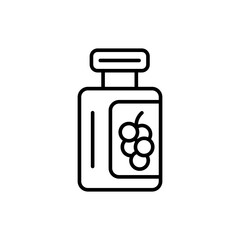 Food jar outline icons, minimalist vector illustration ,simple transparent graphic element .Isolated on white background