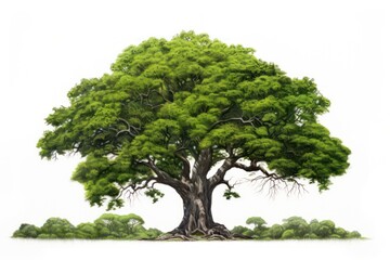 A giant tree isolated on white background
