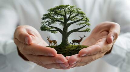 tree in hands